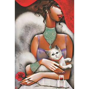 Gold Puzzle (61284) - "La Femme au Chat" - 1000 pièces