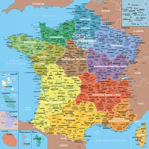 Puzzle Michele Wilson (W80-100) - "Map of France" - 100 pièces