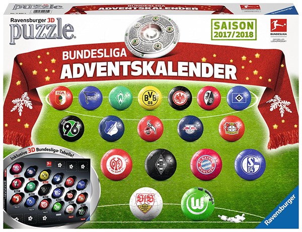 Ravensburger (11695) - "Calendrier de l'Avent Bundesliga (en Allemand)" - 27 pièces