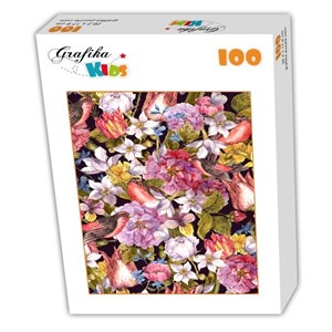 Grafika Kids (01174) - "Vintage Flowers and Birds" - 100 pièces