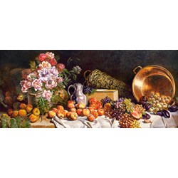 Castorland (B-060108) - "Still life with flowers and fruit on a table" - 600 pièces