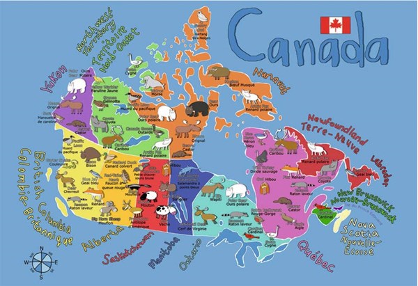 Ravensburger (05431) - "Canada Map" - 24 pièces