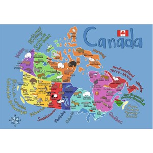 Ravensburger (05431) - "Canada Map" - 24 pièces