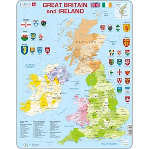 Larsen (K18-GB) - "Carte du Royaume Uni (en Anglais)" - 48 pièces