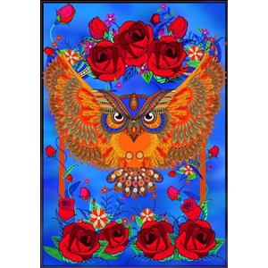 Grafika (01505) - "Owl & Roses" - 1000 pièces