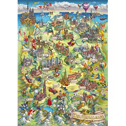 Schmidt Spiele (58330) - "Carte Illustrée de l'Allemagne" - 1000 pièces
