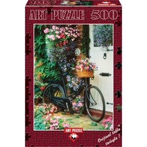 Art Puzzle (4166) - "Vélo et Fleurs" - 500 pièces