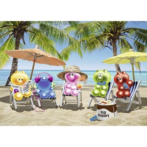 Ravensburger (19701) - "Gelinis in summer vacation" - 1000 pièces