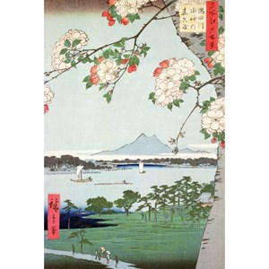 Puzzle Michele Wilson (A974-150) - Utagawa (Ando) Hiroshige: "Pommiers en fleurs" - 150 pièces
