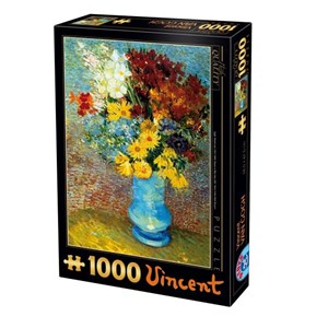 D-Toys (66916-VG02) - Vincent van Gogh: "Fleurs dans un vase bleu" - 1000 pièces