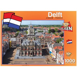 PuzzelMan (425) - "Netherlands, Delft, Town Hall" - 1000 pièces