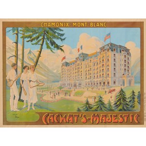 Grafika (00576) - "Affiche Cachat's Majestic, Chamonix, 1910" - 2000 pièces