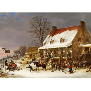 Cobble Hill (51013) - Cornelius Krieghoff: "Breaking up of a Country Ball" - 1000 pièces