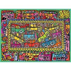 Ravensburger (16356) - James Rizzi: "We are on our way to your party" - 1500 pièces