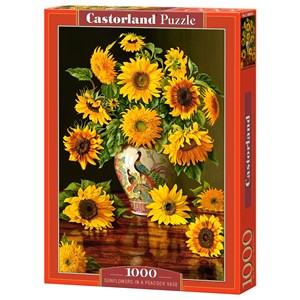 Castorland (C-103843) - "Sunflowers in a Peacock Vase" - 1000 pièces