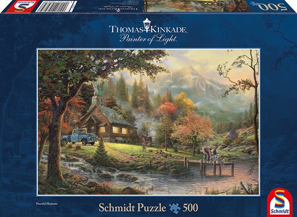 Schmidt Spiele (58465) - Thomas Kinkade: "Idylle au bord de la rivière" - 500 pièces