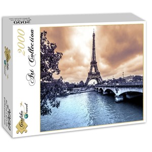 Grafika (01197) - "La Tour Eiffel par Temps de Pluie en Hiver" - 2000 pièces