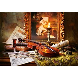 Castorland (C-103621) - "Still Life with Violin and Painting" - 1000 pièces