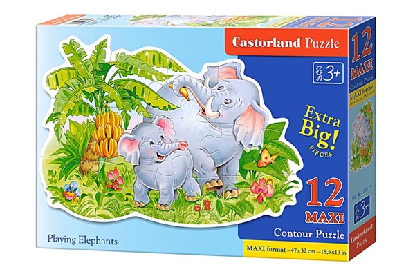Castorland (B-120116) - "Jeux d'Eléphants" - 12 pièces