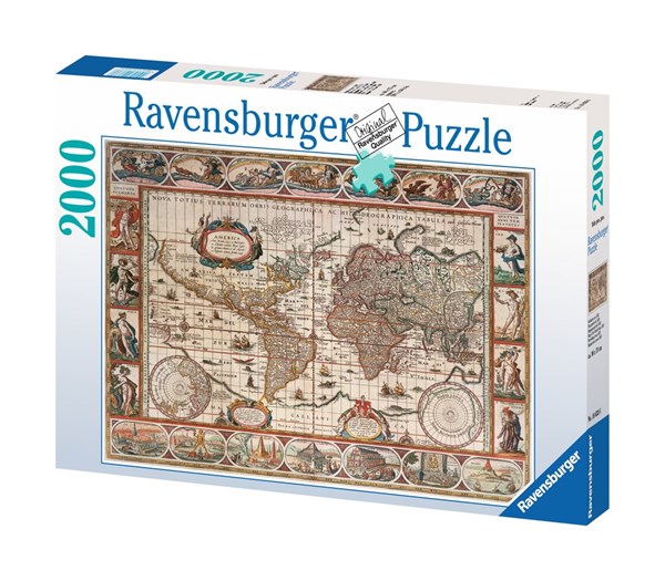 Ravensburger (16633) - "Ancient World Map" - 2000 pièces