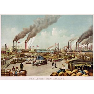 Grafika (00570) - "Affiche Currier & Ives: The levee, New Orleans , 1884" - 1000 pièces
