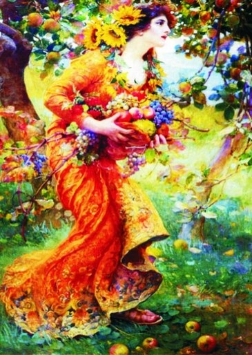 Gold Puzzle (60591) - Franz Dvorak: "Dans le Verger" - 1000 pièces