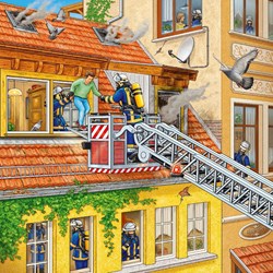 Ravensburger (09401) - "Les pompiers au travail" - 49 pièces