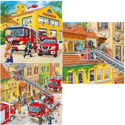 Ravensburger (09401) - "Les pompiers au travail" - 49 pièces