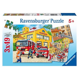 Ravensburger (09401) - "Les pompiers au travail" - 49 pièces
