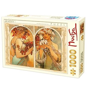D-Toys (66930-MU06) - Alphonse Mucha: "Fruit et Fleur" - 1000 pièces