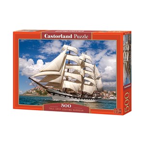 Castorland (B-52851) - "Tall Ship Leaving Harbour" - 500 pièces