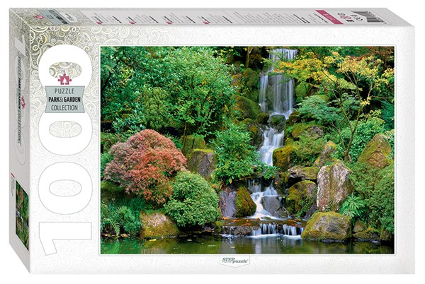 Step Puzzle (79115) - "Waterfall in Portland Japanese Garden" - 1000 pièces