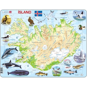 Larsen (K7) - "Carte de l'Islande (en Islandais)" - 81 pièces