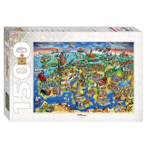 Step Puzzle (83059) - "Attractions of Europe" - 1500 pièces