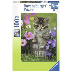 Ravensburger (10847) - "Chaton dans les Fleurs" - 100 pièces