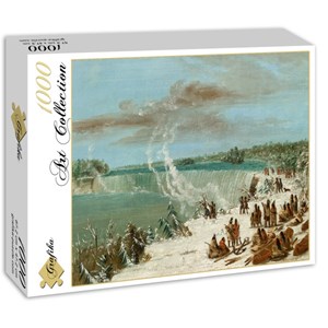 Grafika (02245) - George Catlin: "Portage Autour des chutes de Niagara à Table Rock, 1847-1848" - 1000 pièces