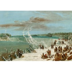 Grafika (02245) - George Catlin: "Portage Autour des chutes de Niagara à Table Rock, 1847-1848" - 1000 pièces