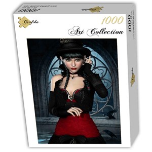 Grafika (T-00095) - "Femme Gothique aux Corbeaux" - 1000 pièces