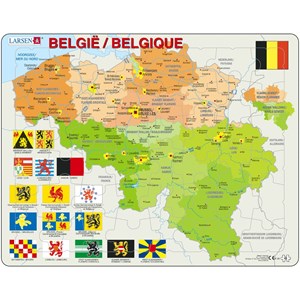 Larsen (K59) - "Carte de la Belgique (en Français et Flamand)" - 48 pièces