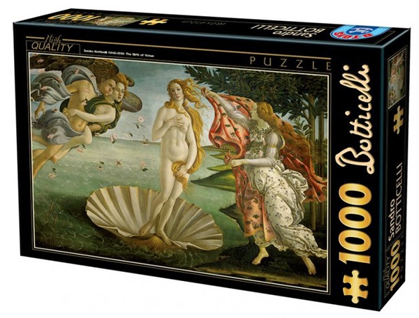 D-Toys (72672-BO01) - Sandro Botticelli: "The Birth of Venus" - 1000 pièces