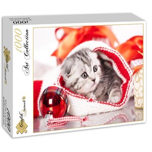 Grafika (01051) - "Chaton de Noël" - 1000 pièces