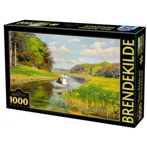 D-Toys (72795-BR01) - "Hans Andersen Brendekilde, A You Couple in a Rowing Boat on Odense" - 1000 pièces