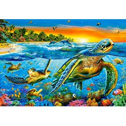 Castorland (C-103652) - "Underwater Turtles" - 1000 pièces