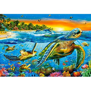 Castorland (C-103652) - "Underwater Turtles" - 1000 pièces
