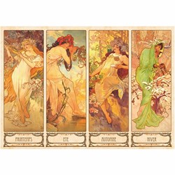 D-Toys (66930-MU09) - Alphonse Mucha: "Les 4 saisons" - 1000 pièces