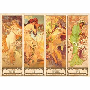 D-Toys (66930-MU09) - Alphonse Mucha: "Les 4 saisons" - 1000 pièces