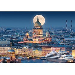 Castorland (C-103447) - "Fullmoon over St. Isaac's Cathedral, Saint Petersburg" - 1000 pièces