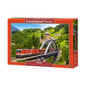 Castorland (B-52462) - "Train on the Bridge" - 500 pièces