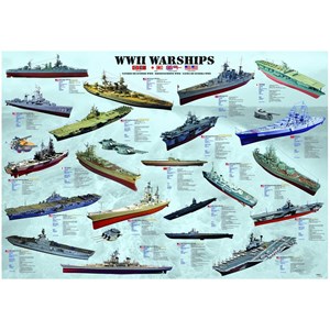 Eurographics (8000-0133) - "Bateaux de guerre de la seconde guerre mondiale" - 1000 pièces