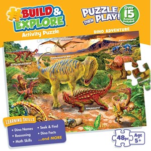 Buffalo Games (39043) - "Dino Adventure (Build and Explore)" - 48 pièces